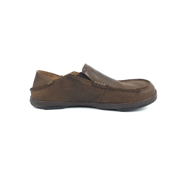 OLUKAI Moloa Leather Slip On Shoes Beachy Boho Coastal Hawaiian VSCO Casual 11.5 main image 7